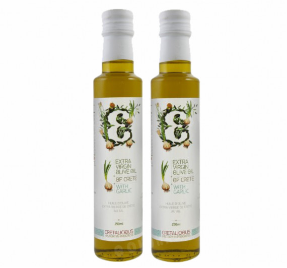 《Cretalicious 》《大蒜風味》2瓶組(250ml)第一道冷壓特級初榨橄欖油