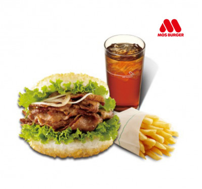 【紅利點數兌換】摩斯漢堡-C102薑燒珍珠堡+薯條(L)+冰紅茶(L)兌換券